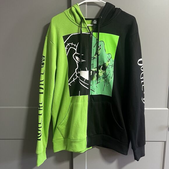 Disney The Nightmare Before Christmas Oogie Boogie Full Zip Hooded Jacket Medium - Picture 1 of 8